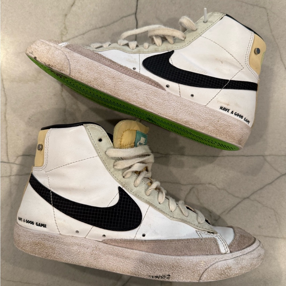 Nike blazer high top have a good game White and Black High-Top Athletic Shoes 8